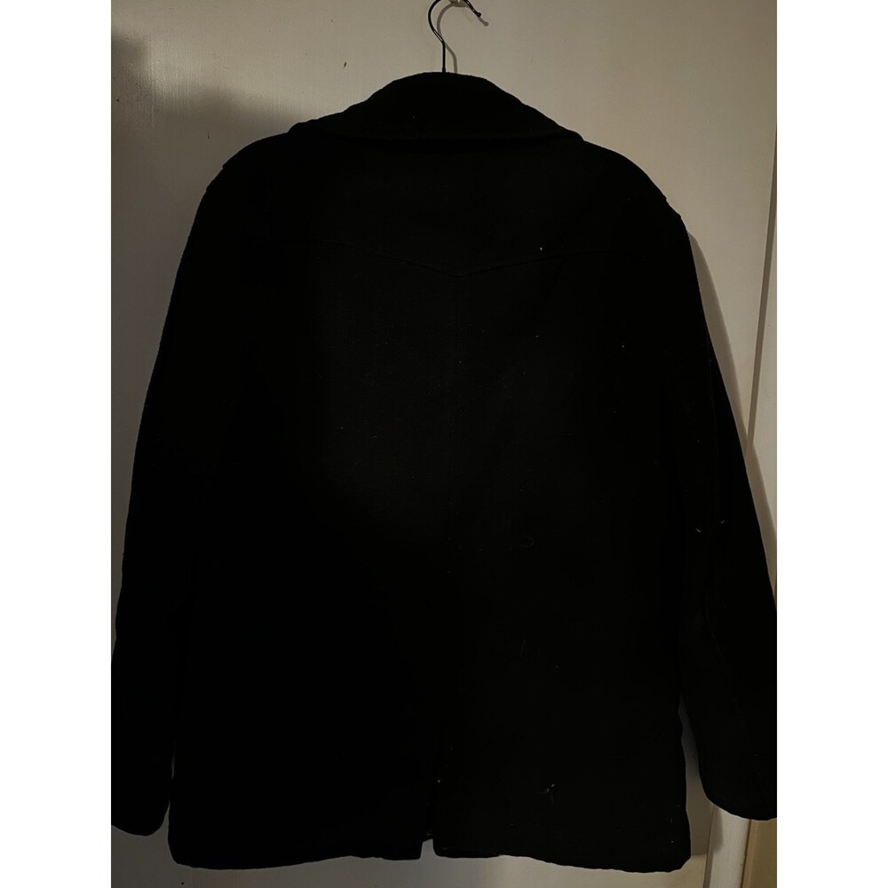 Dockers Men's Black Wool Blend Peacoat Jacket Small - Picture 3 of 3